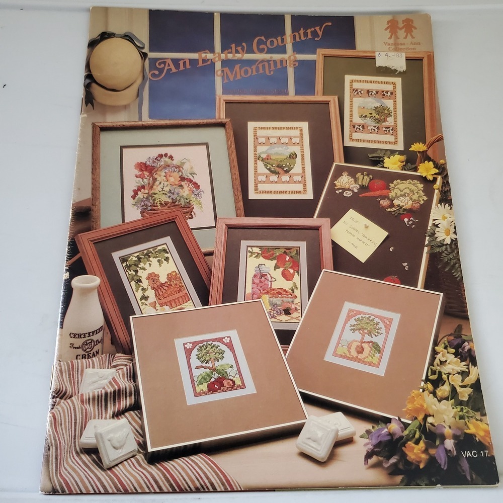 An Early Country Morning Cross Stitch Pattern Book Vanessa-Ann Collection VAC 17